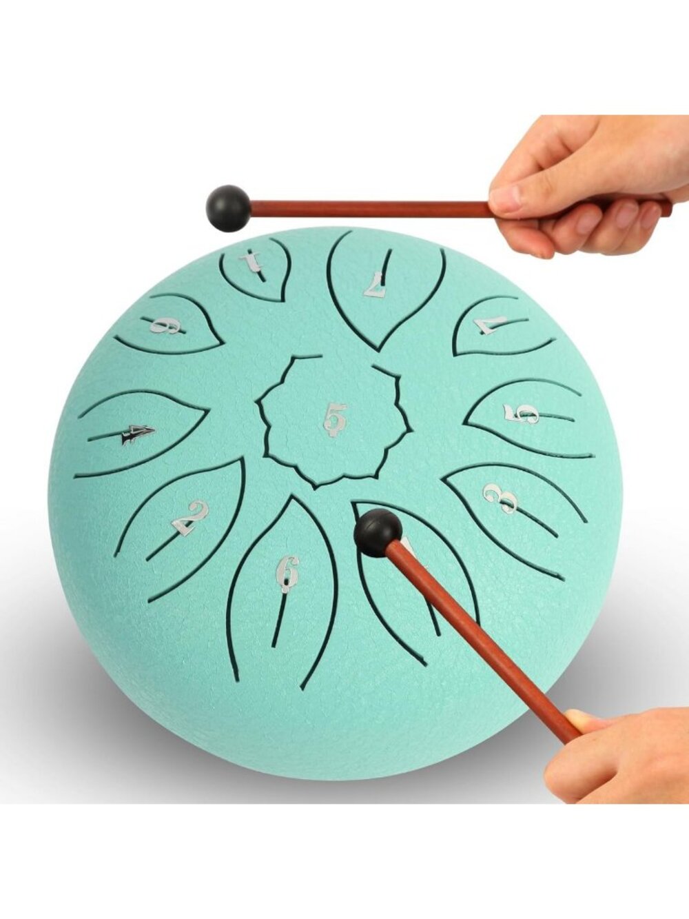 6-Inch Steel Tongue Drum - 11 Notes C Major, Meditation Music Kit, Yoga Gift